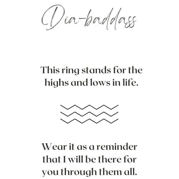 Highs and Lows Inspirational Ring‎ Adjustable Ups And Downs Diabetes Dia-Bada$$ - Picture 4 of 9